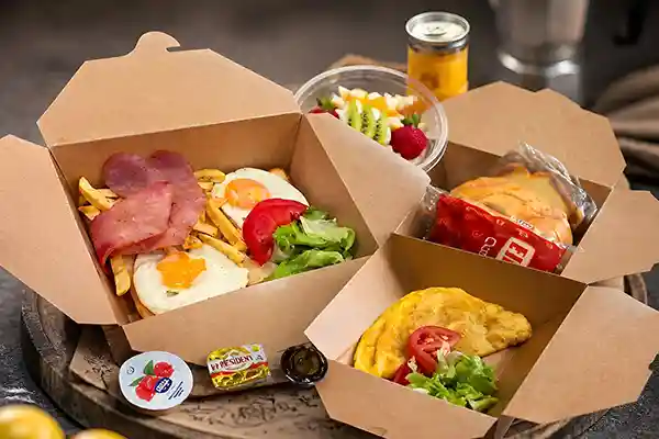 Breakfast Box Menu for delivery in Santorini