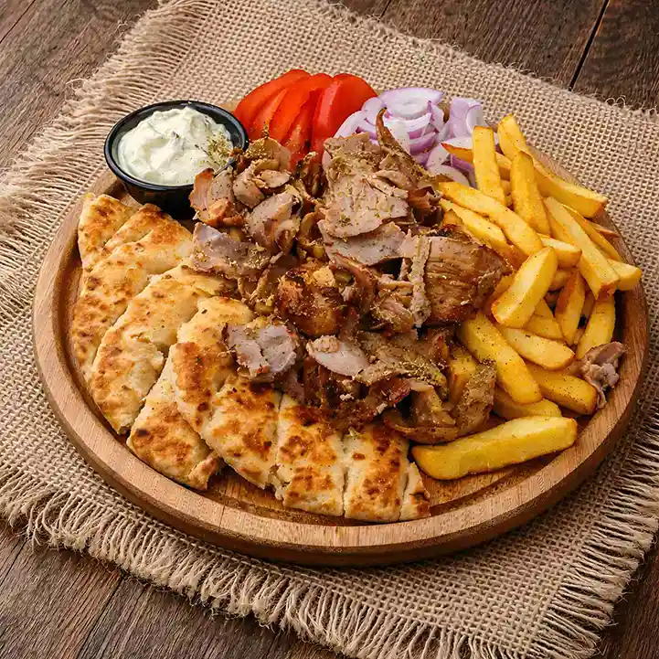Greek Gyros from Pork or Chicken - Greek Food in Santorini